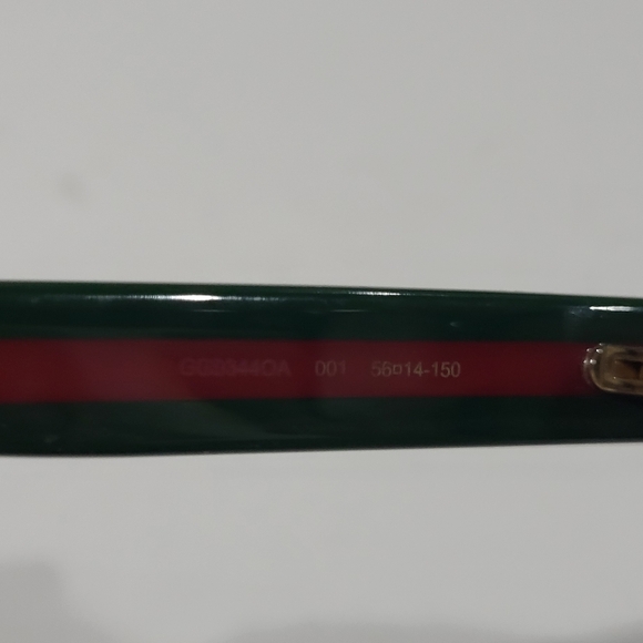 Gucci GG0344OA Plastic Eyeglass Frame 001 Black Multicolor 56-14 Italy W/Case - Picture 7 of 10
